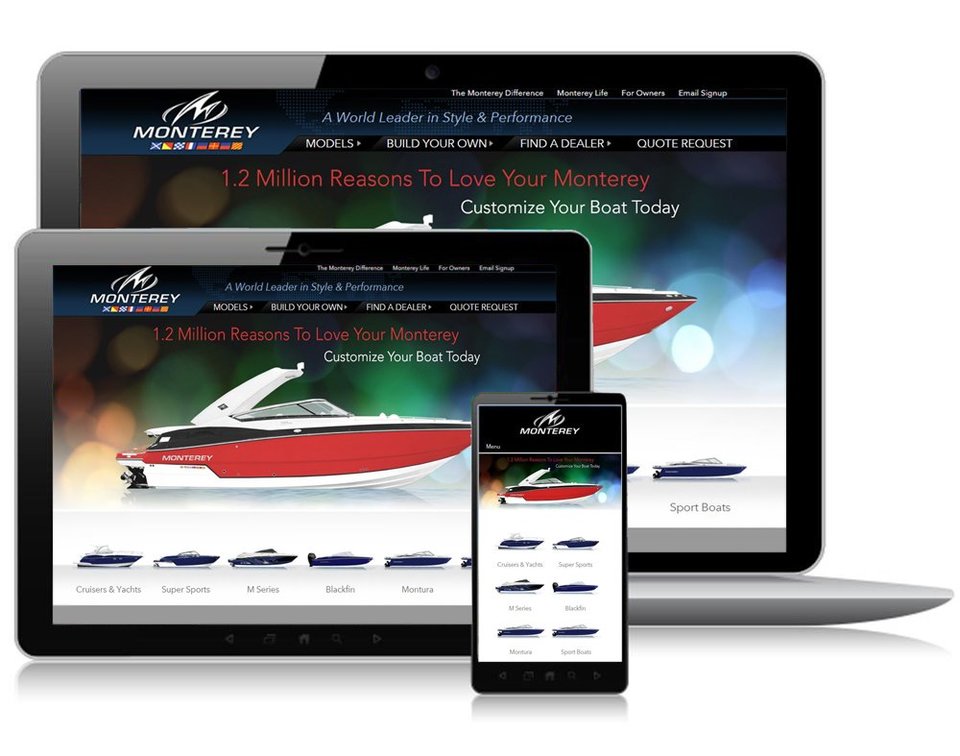 Monterey Boats Releases a New Innovative Website with Responsive Design