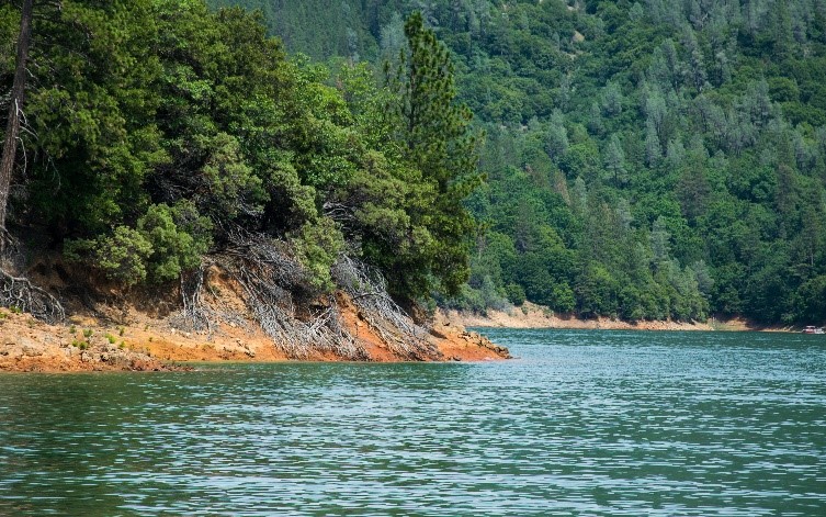 Wakesurfing Shasta Lake