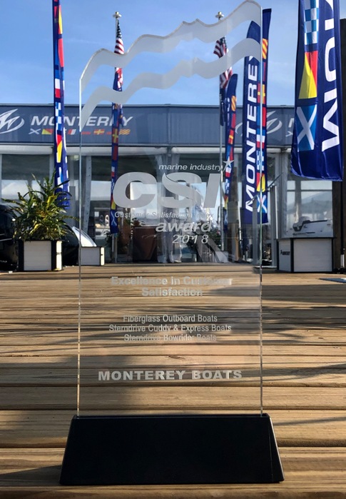Monterey Boats 2018 NMMA Customer Satisfaction Award Winner!