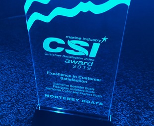 Monterey Boats NMMA Customer Satisfaction Award Winner!