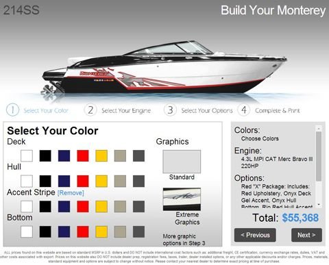 Monterey Boats Announces New Build A Boat Program Enhancement